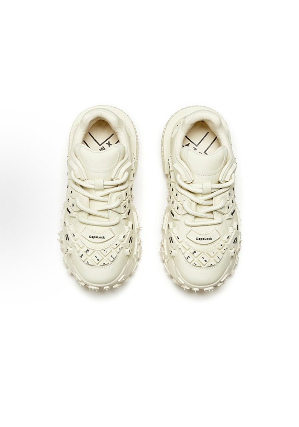 XMZY丨Chunky Keyboard Dad Sneakers -White&Gray - PSYLOS 1, XMZY丨Chunky Keyboard Dad Sneakers -White&Gray, Chunky Sneakers, XMZY•JAPAN, PSYLOS 1