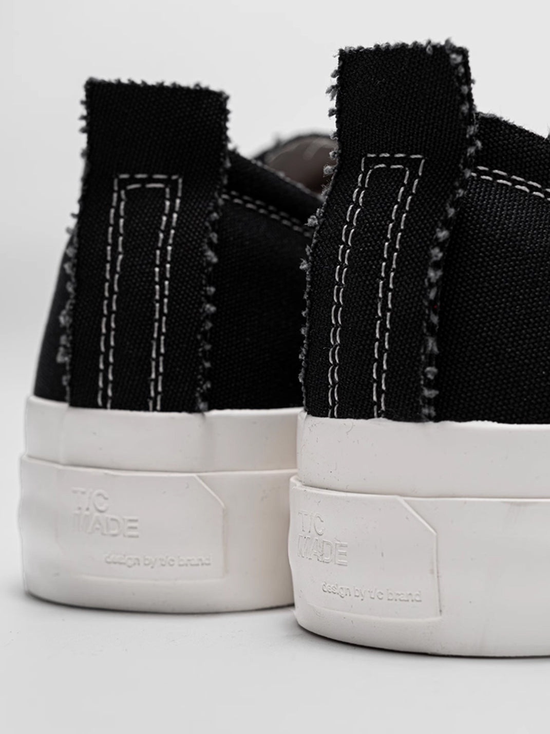 T/C MADE│025 Thick-soled Elevated Moccasin-style Canvas Shoes-Black - PSYLOS 1, T/C MADE│025 Thick-soled Elevated Moccasin-style Canvas Shoes-Black, Canvas Sneakers, T/C MADE, PSYLOS 1