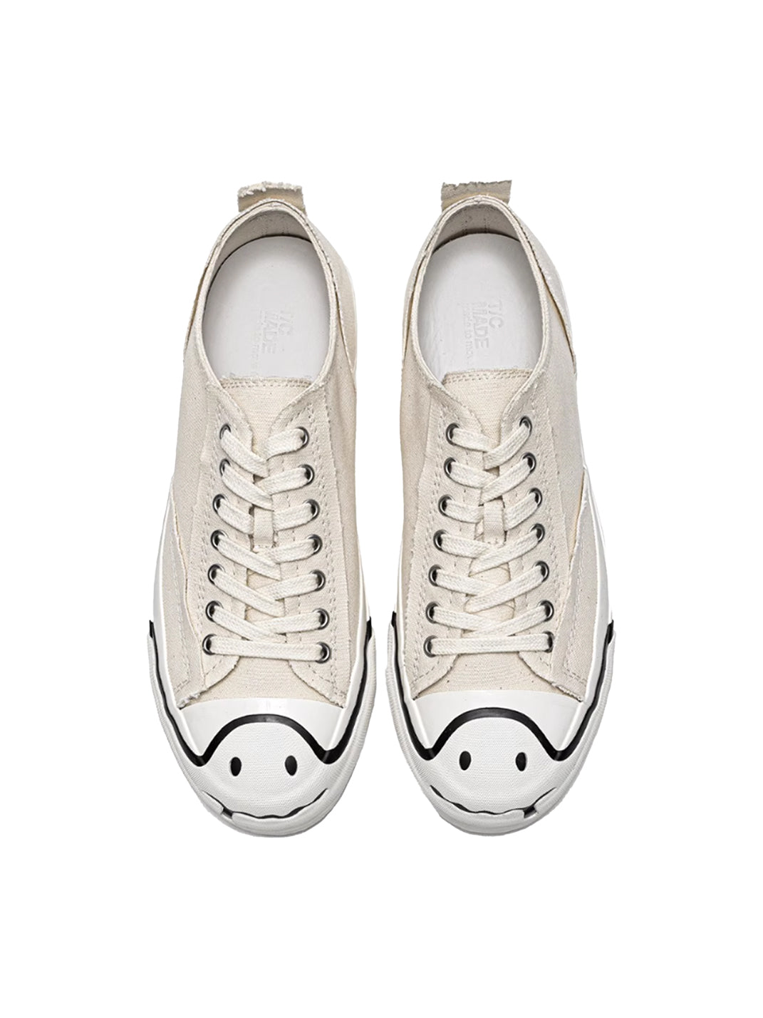 T/C MADE│025 Thick-soled Elevated Moccasin-style Canvas Shoes-White - PSYLOS 1, T/C MADE│025 Thick-soled Elevated Moccasin-style Canvas Shoes-White, Canvas Sneakers, T/C MADE, PSYLOS 1