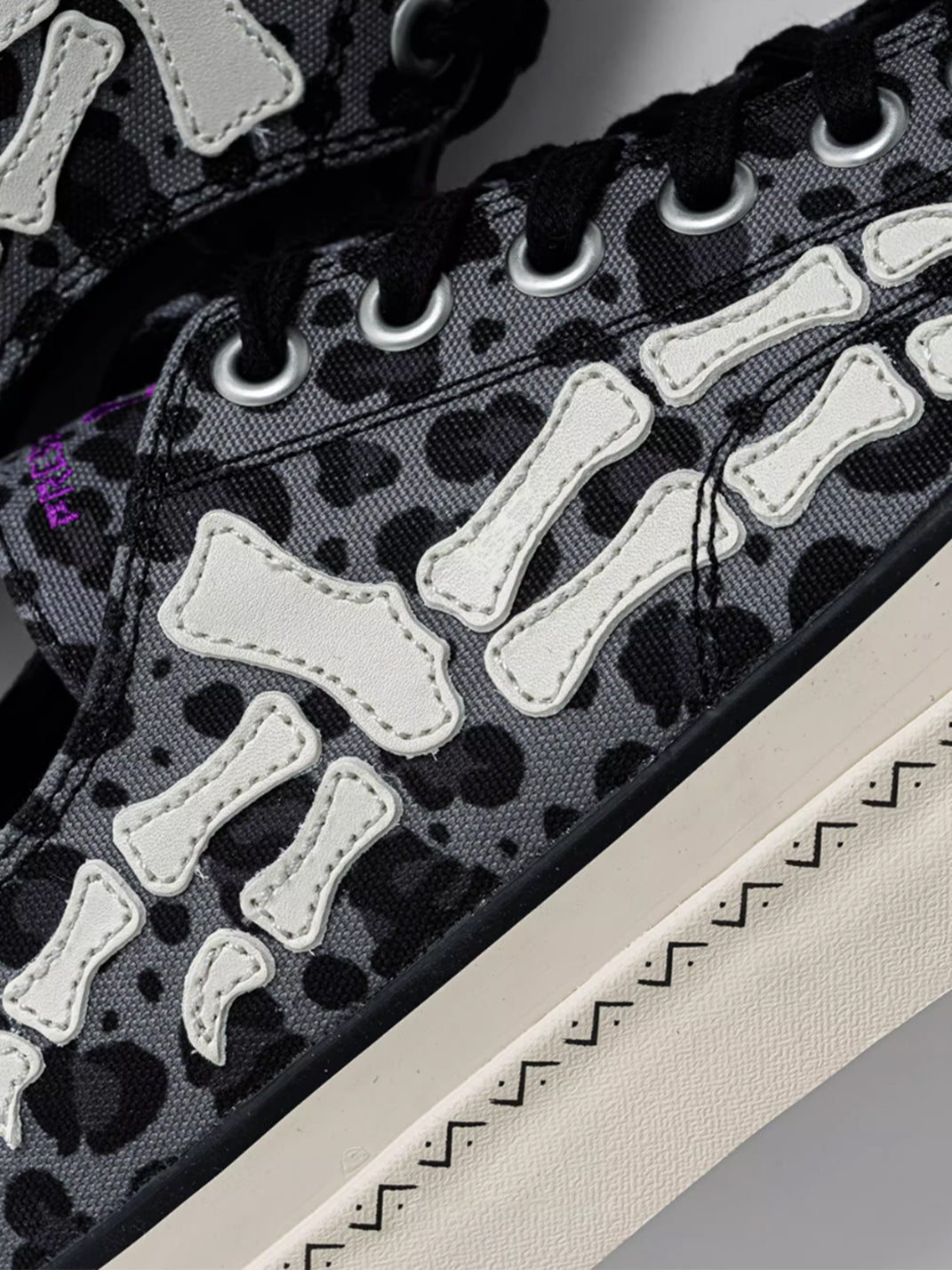 T/C MADE│S45 Smiley Low-Tops - Leopard/Bone Canvas Shoes with Thick Sole - PSYLOS 1, T/C MADE│S45 Smiley Low-Tops - Leopard/Bone Canvas Shoes with Thick Sole, Canvas Sneakers, T/C MADE, PSYLOS 1