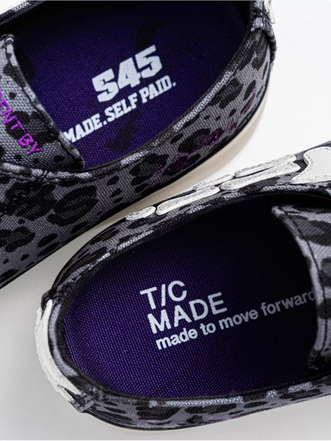 T/C MADE│S45 Smiley Low-Tops - Leopard/Bone Canvas Shoes with Thick Sole - PSYLOS 1, T/C MADE│S45 Smiley Low-Tops - Leopard/Bone Canvas Shoes with Thick Sole, Canvas Sneakers, T/C MADE, PSYLOS 1