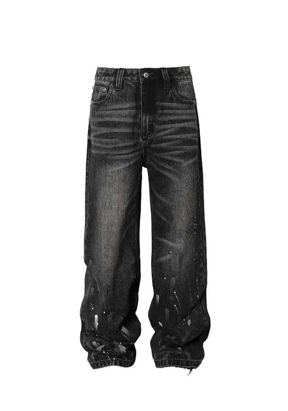 YADcrew丨Heavy Washed Ink-Splashed Loose Jeans - PSYLOS 1, YADcrew丨Heavy Washed Ink-Splashed Loose Jeans, Pants, YADcrew•JAPAN, PSYLOS 1