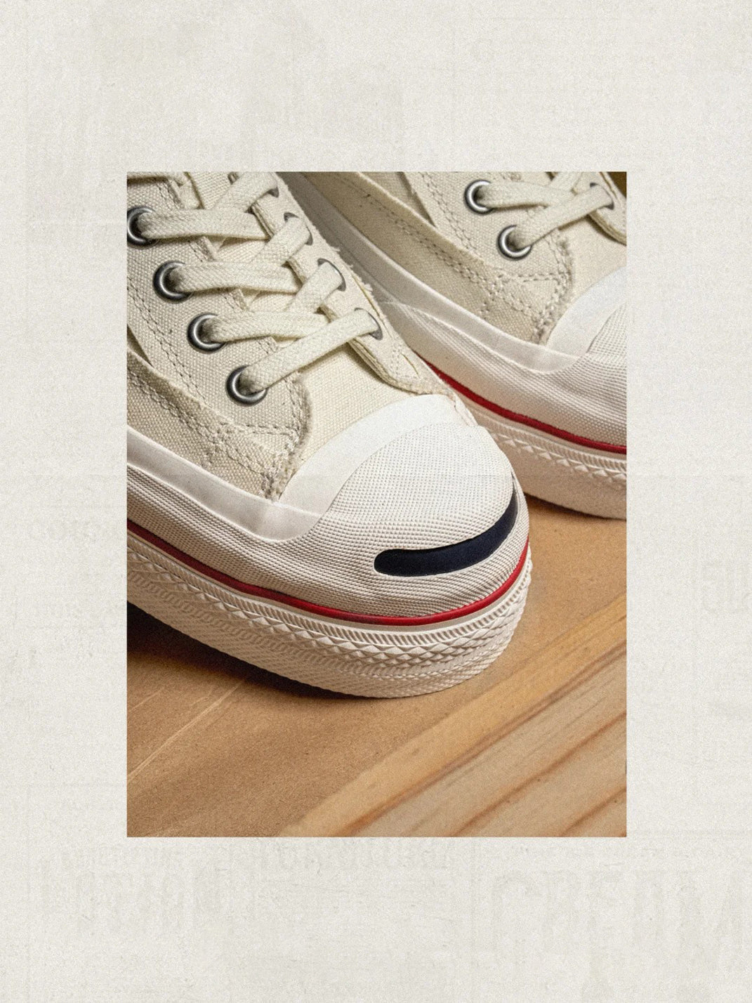 T/C MADE│023 Smiley Toe Thick-Soled Retro Japanese-Style Low-Top Canvas Shoes - PSYLOS 1, T/C MADE│023 Smiley Toe Thick-Soled Retro Japanese-Style Low-Top Canvas Shoes, Canvas Sneakers, T/C MADE, PSYLOS 1