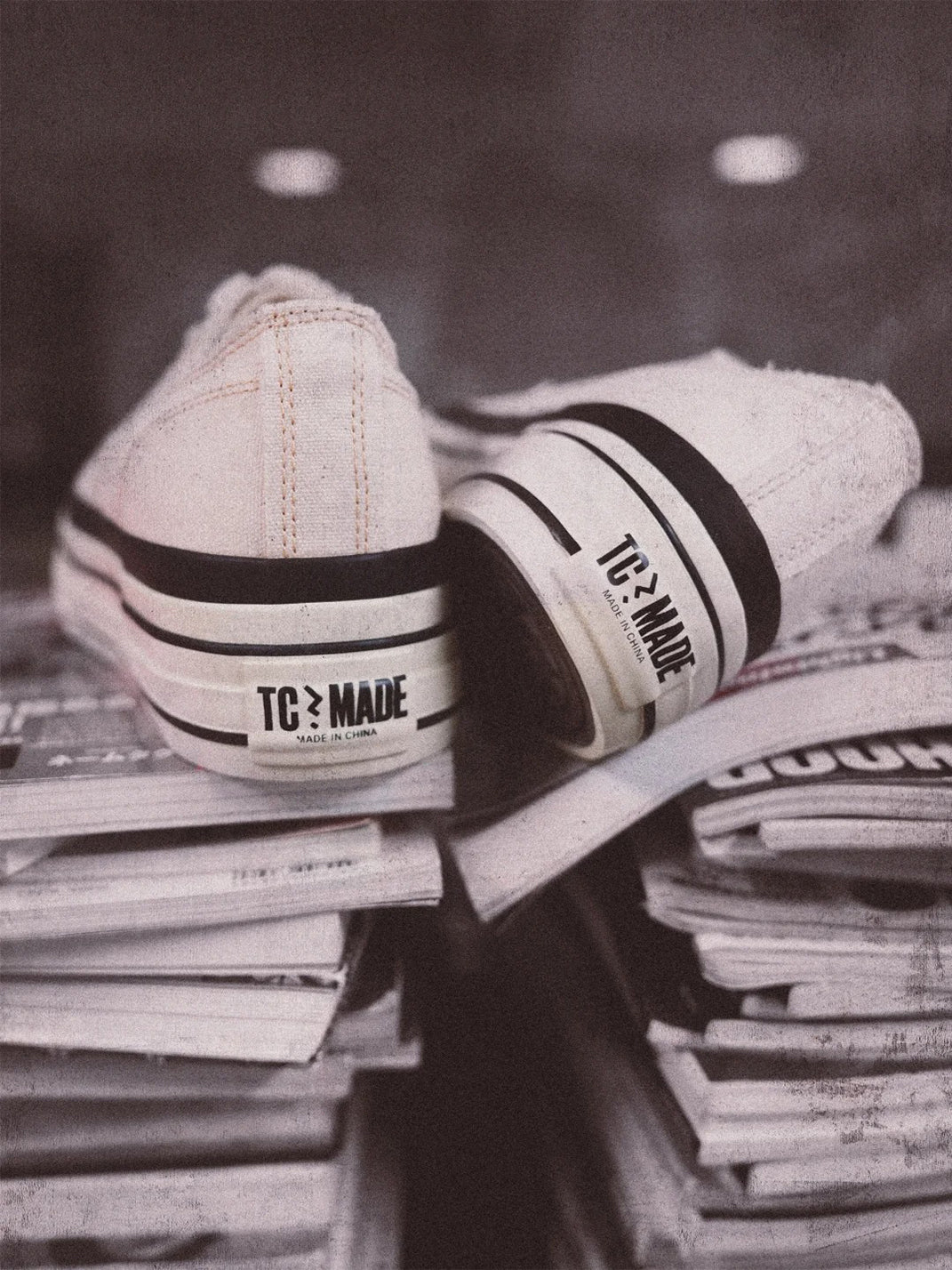 T/C MADE│016b Classic Jack Purcell Style Smiley-Toe Canvas Sneakers-White - PSYLOS 1, T/C MADE│016b Classic Jack Purcell Style Smiley-Toe Canvas Sneakers-White, Canvas Sneakers, T/C MADE, PSYLOS 1