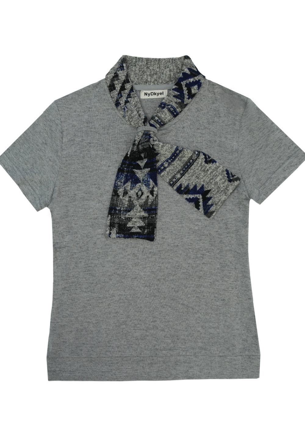 NyDkyel丨Vintage Jacquard Tie Print Fitted Knit Tee - PSYLOS 1, NyDkyel丨Vintage Jacquard Tie Print Fitted Knit Tee, Shirt, NyDkyel, PSYLOS 1