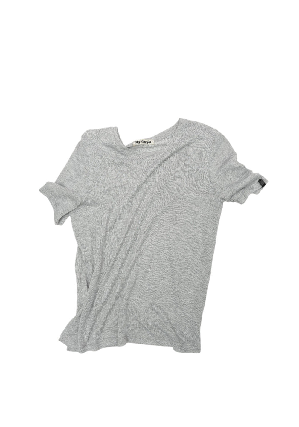 NyDkyel丨Lightweight Knit Tee - Dropped Shoulder Fit-Gray - PSYLOS 1, NyDkyel丨Lightweight Knit Tee - Dropped Shoulder Fit-Gray, Shirts, NyDkyel, PSYLOS 1
