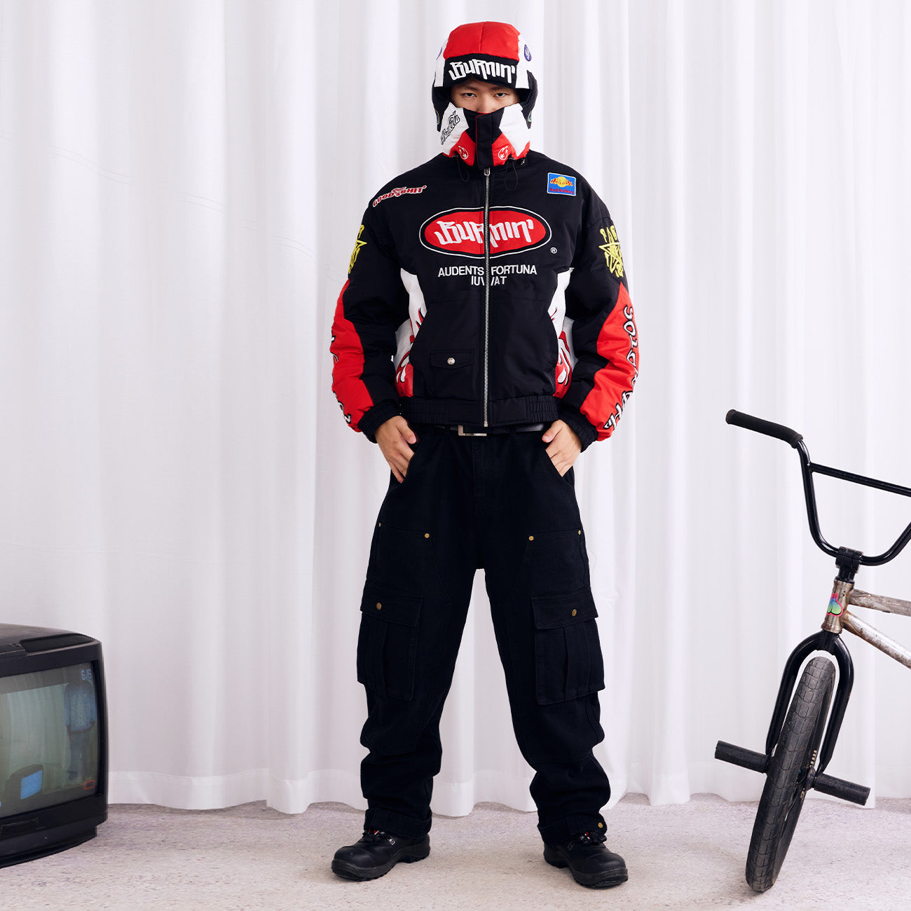 BURNIN* "2503" Helmet Deconstructed Racing Cotton Jacket - PSYLOS 1, BURNIN* "2503" Helmet Deconstructed Racing Cotton Jacket, Jacket, Burnin, PSYLOS 1