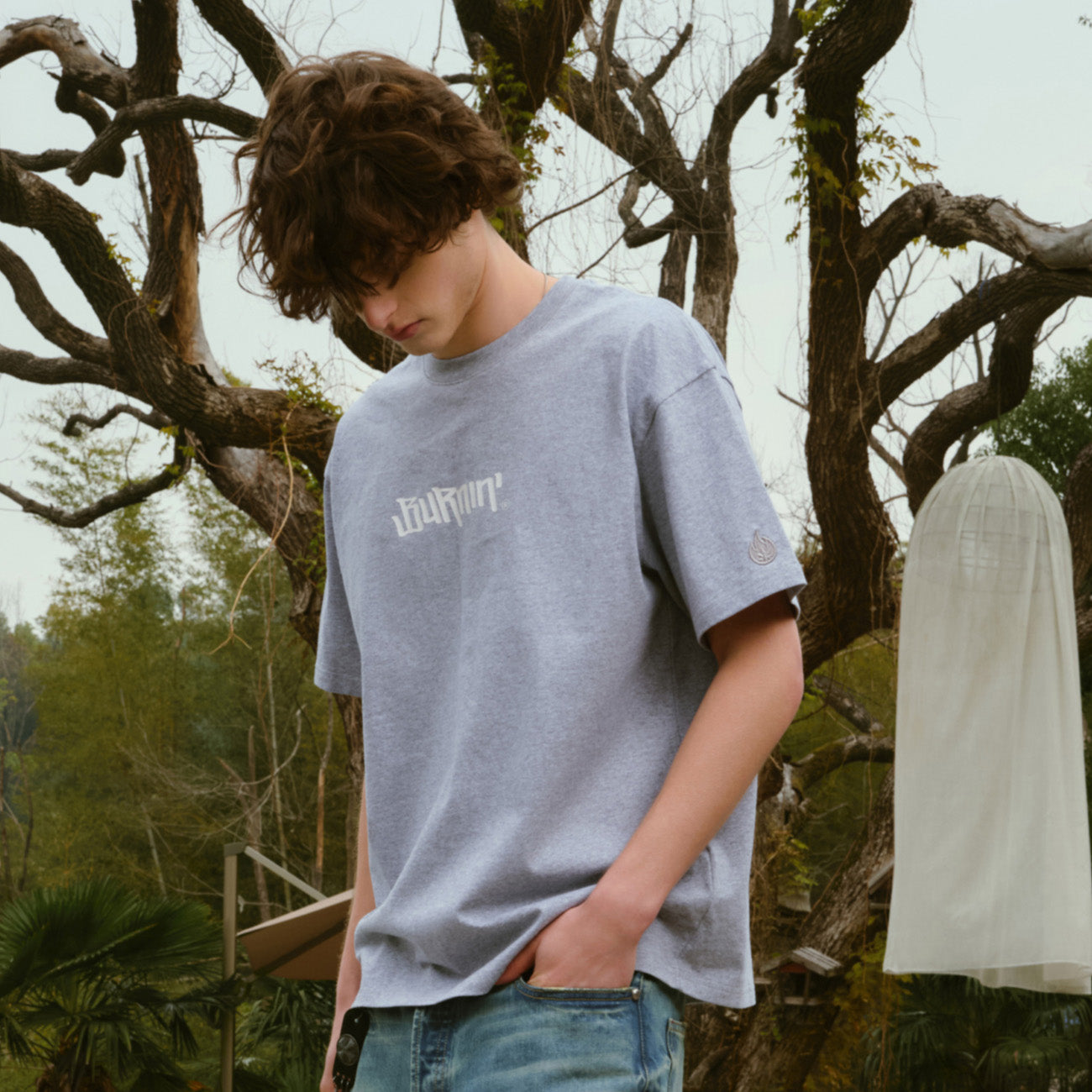 BURNIN HORIZONTAL LOGO CHEST SHORT SLEEVE T-SHIRT - PSYLOS 1, BURNIN HORIZONTAL LOGO CHEST SHORT SLEEVE T-SHIRT, T-Shirt, Burnin, PSYLOS 1