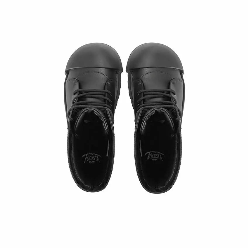 FVVO丨Ironclad Beetle PU Black Leather Boots-Black - PSYLOS 1, FVVO丨Ironclad Beetle PU Black Leather Boots-Black, Boots, FVVO&ROCKSTA•JAPAN, PSYLOS 1