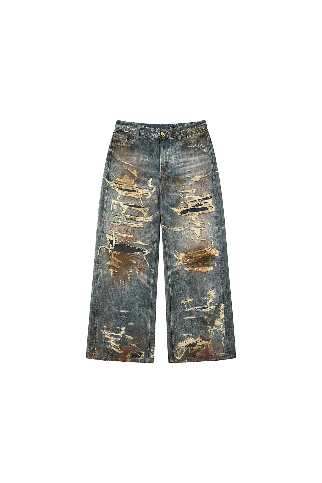 Distressed Camouflage Jeans