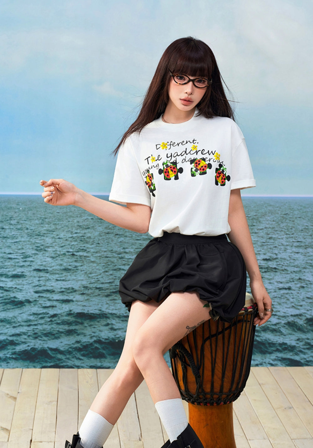 YADcrew丨YADcrew Ladybug Pearl Tee - PSYLOS 1, YADcrew丨YADcrew Ladybug Pearl Tee, T-Shirt, YADcrew, PSYLOS 1