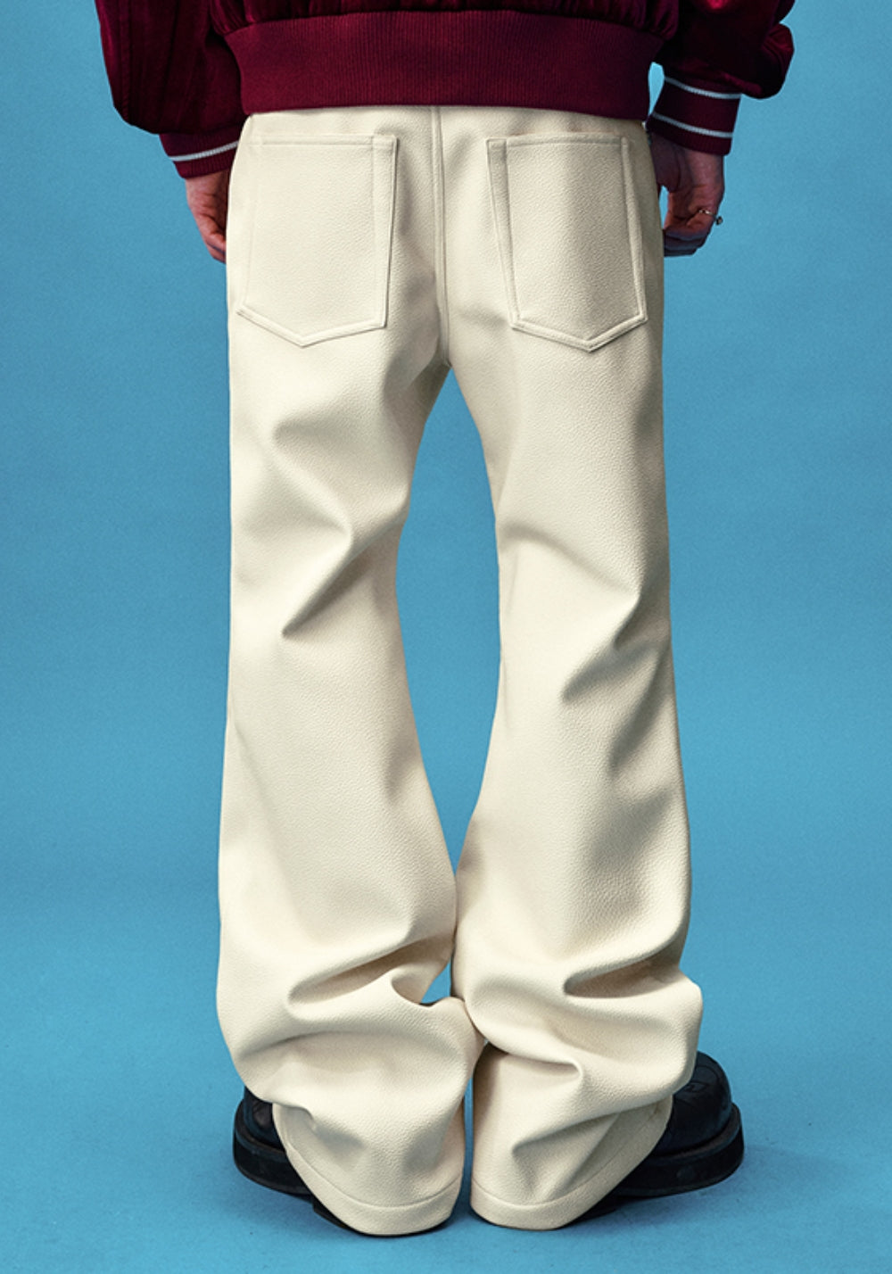 YADcrew丨YADcrew Limited Edition Lychee Leather Pants-White - PSYLOS 1, YADcrew丨YADcrew Limited Edition Lychee Leather Pants-White, Jeans, YADcrew, PSYLOS 1