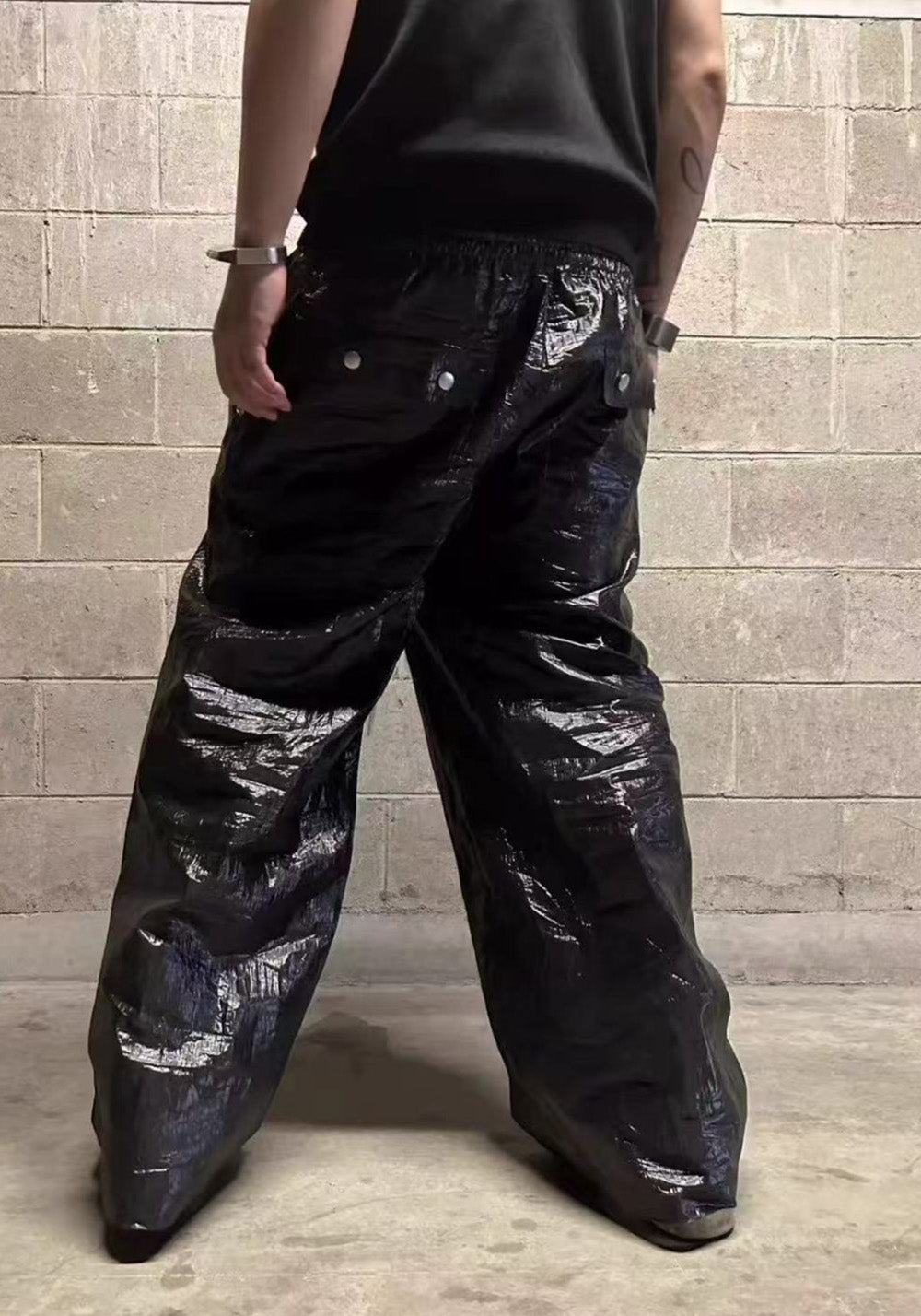 Disark│Crinkled Textured Wide-Leg Pants - PSYLOS 1, Disark│Crinkled Textured Wide-Leg Pants, Pants, Disark, PSYLOS 1