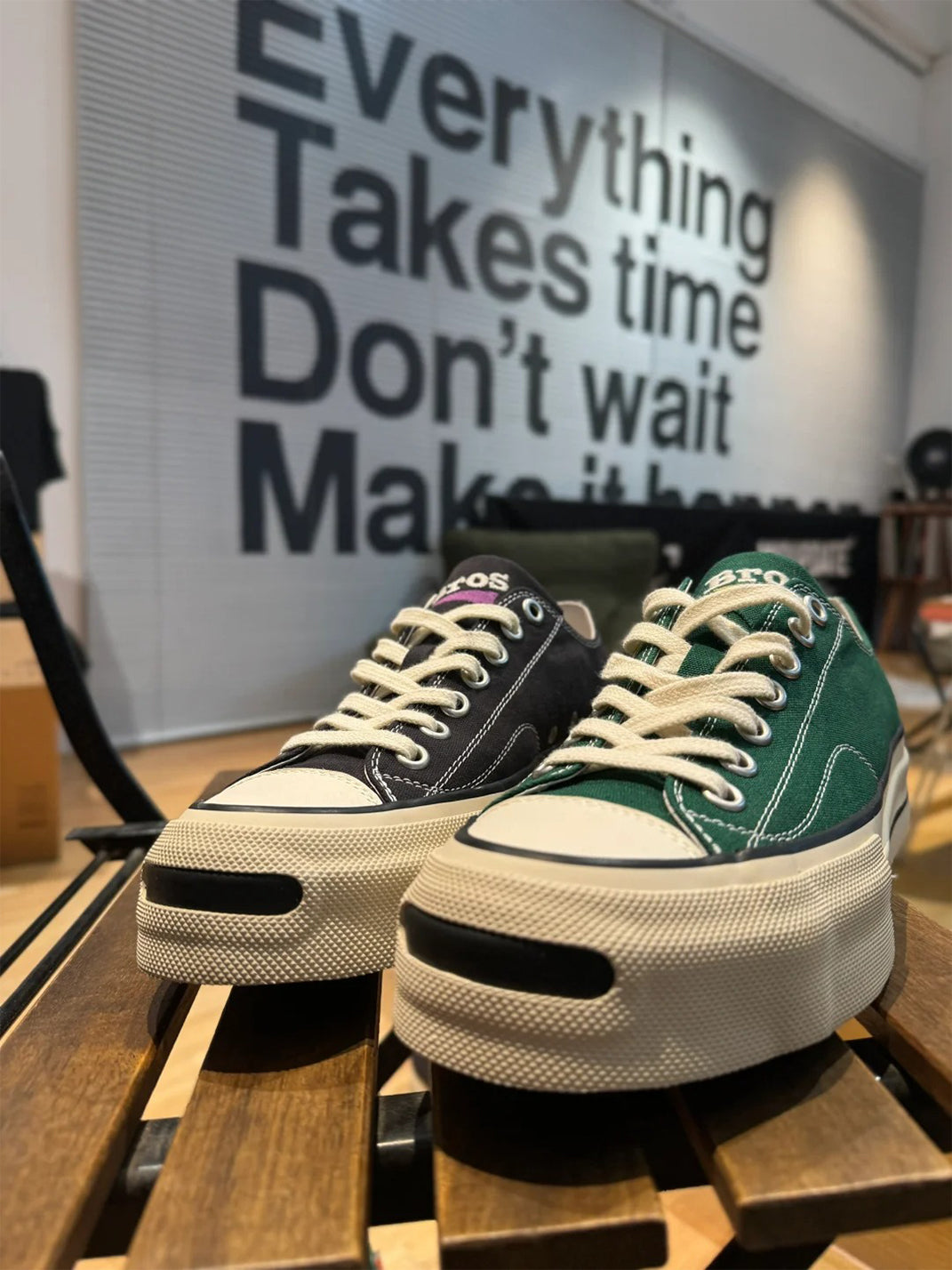 T/C Made x Broshood Co-Branded Smiling Toe Vulcanized Canvas Shoes-Green - PSYLOS 1, T/C Made x Broshood Co-Branded Smiling Toe Vulcanized Canvas Shoes-Green, Canvas Sneakers, T/C MADE, PSYLOS 1