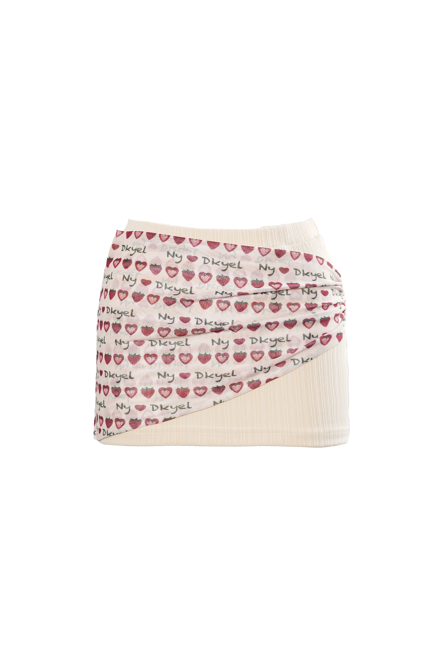 Strawberry Printed Mesh Skirt