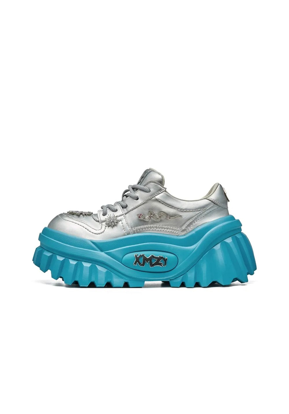 XMZY | Slytherin Platform Summer Loafers-Blue&Silver - PSYLOS 1, XMZY | Slytherin Platform Summer Loafers-Blue&Silver, Chunky Sneakers, XMZY•JAPAN, PSYLOS 1