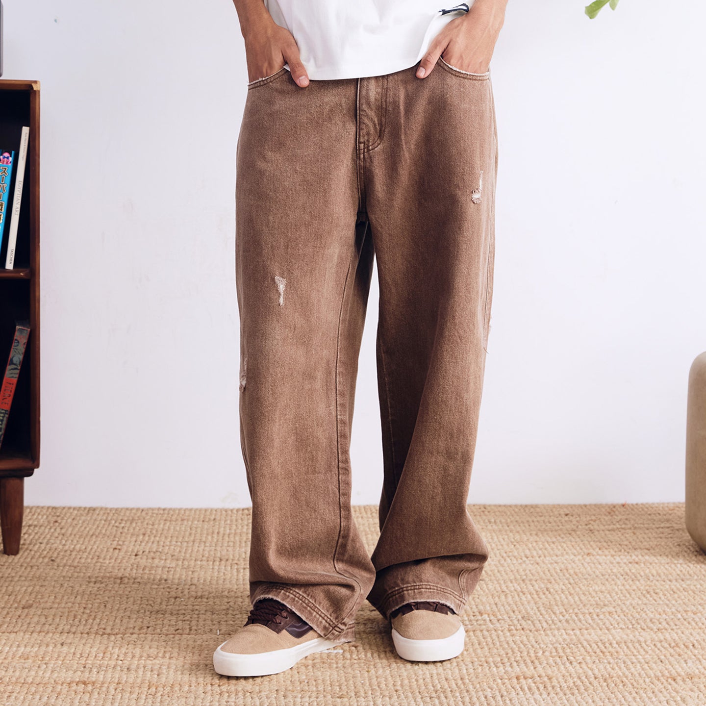 BURNIN* “97’series” retro washed distressed jeans - PSYLOS 1, BURNIN* “97’series” retro washed distressed jeans, Pants, Burnin, PSYLOS 1