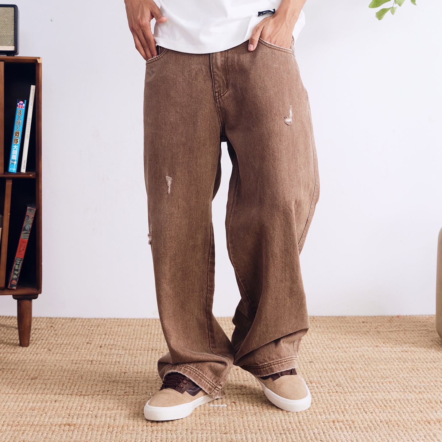 BURNIN* “97’series” retro washed distressed jeans - PSYLOS 1, BURNIN* “97’series” retro washed distressed jeans, Pants, Burnin, PSYLOS 1