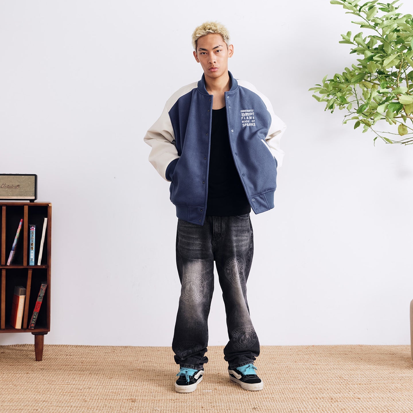 BURNIN Street Style Casual Baseball Jacket - PSYLOS 1, BURNIN Street Style Casual Baseball Jacket, Jacket, Burnin, PSYLOS 1