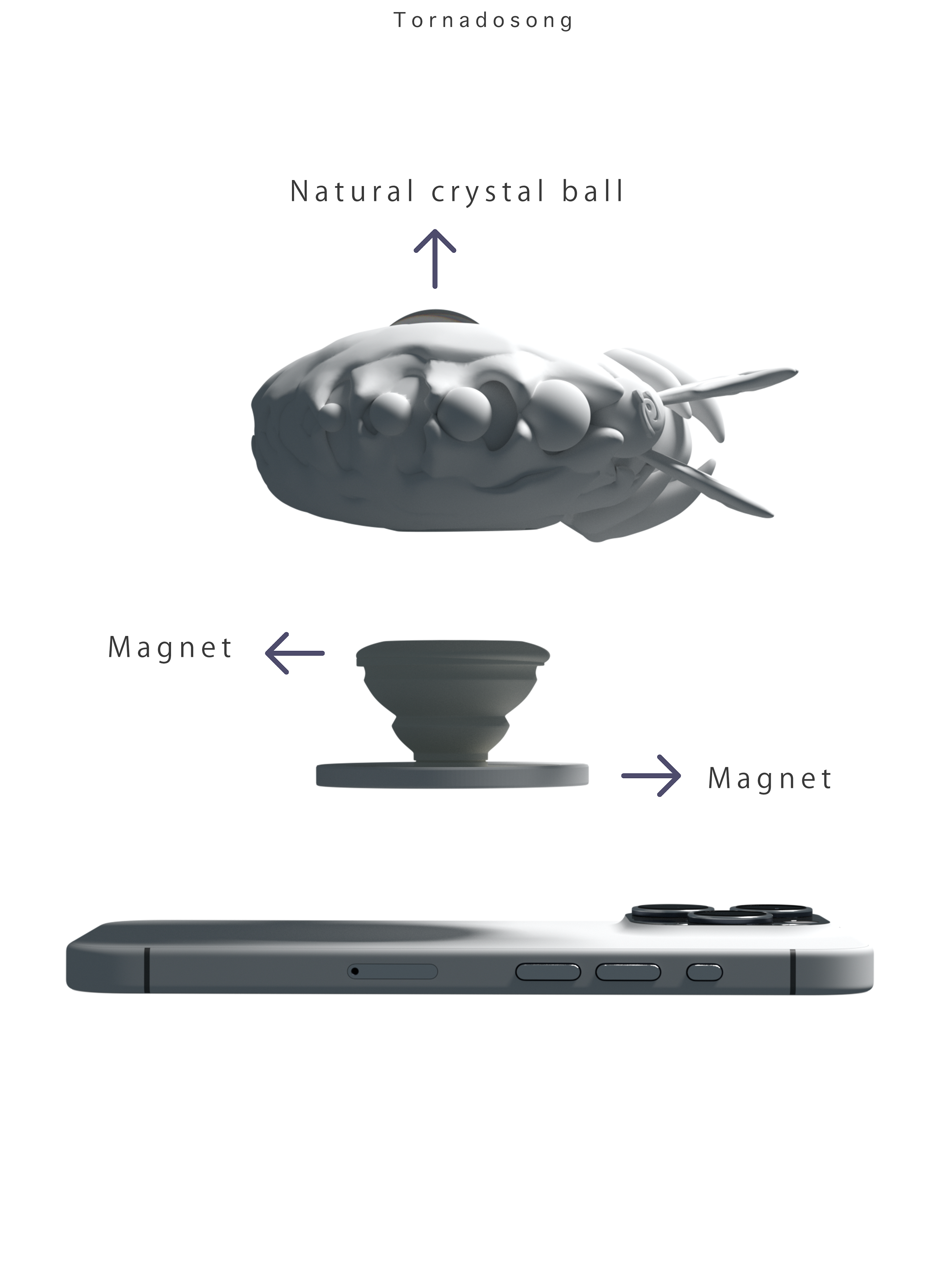 TORNADOSONG丨Little Dragon Magnetic Holder-Wings - PSYLOS 1, TORNADOSONG丨Little Dragon Magnetic Holder-Wings, Accessories, TORNADOSONG, PSYLOS 1