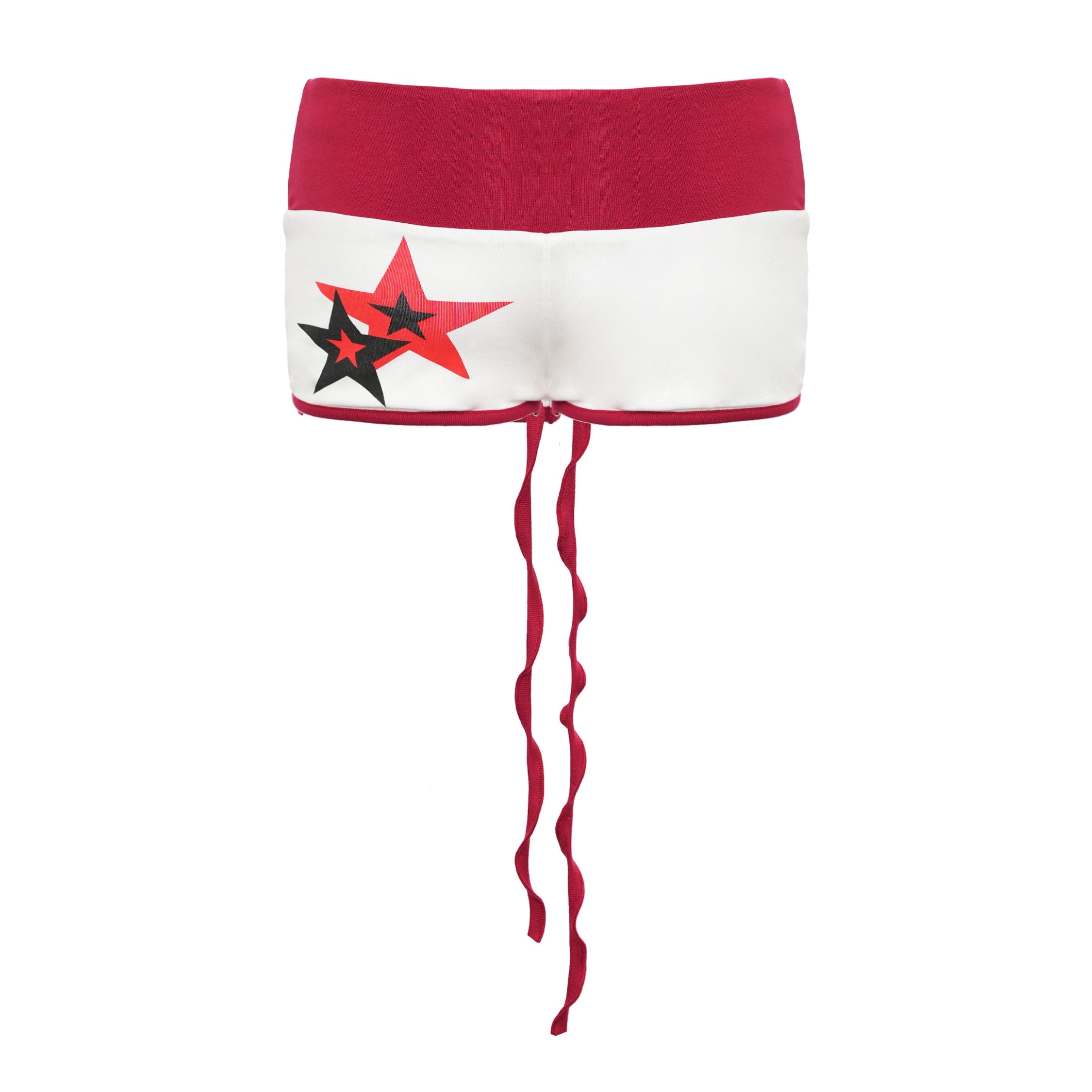 Retro Star Contrast Low-Rise Shorts - PSYLOS 1, Retro Star Contrast Low-Rise Shorts, Shorts, NyDkyel, PSYLOS 1