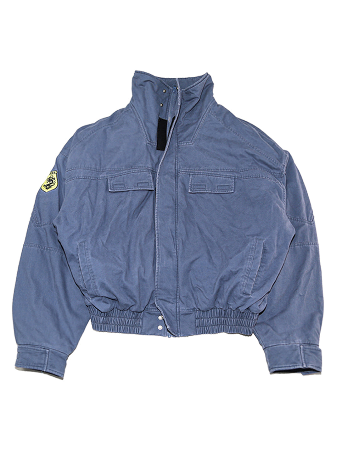 TREclub | Washed Blue Zip-Up Aviator Jacket - PSYLOS 1, TREclub | Washed Blue Zip-Up Aviator Jacket, Jackets, TREclub•JAPAN, PSYLOS 1