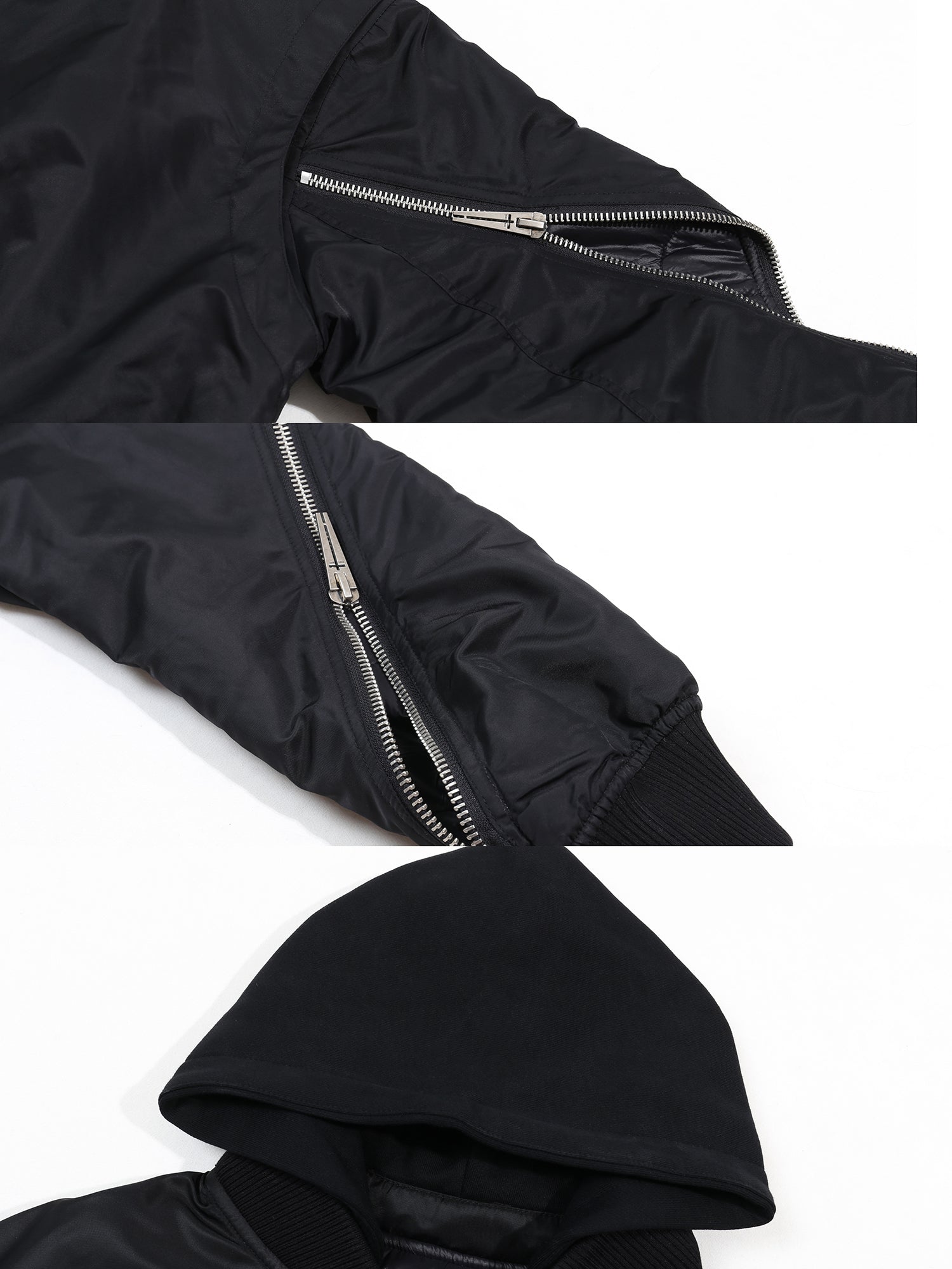 REBEL WAVE丨Double Zip Bone Print Hooded Jacket - PSYLOS 1, REBEL WAVE丨Double Zip Bone Print Hooded Jacket, Jacket, REBEL WAVE•JAPAN, PSYLOS 1