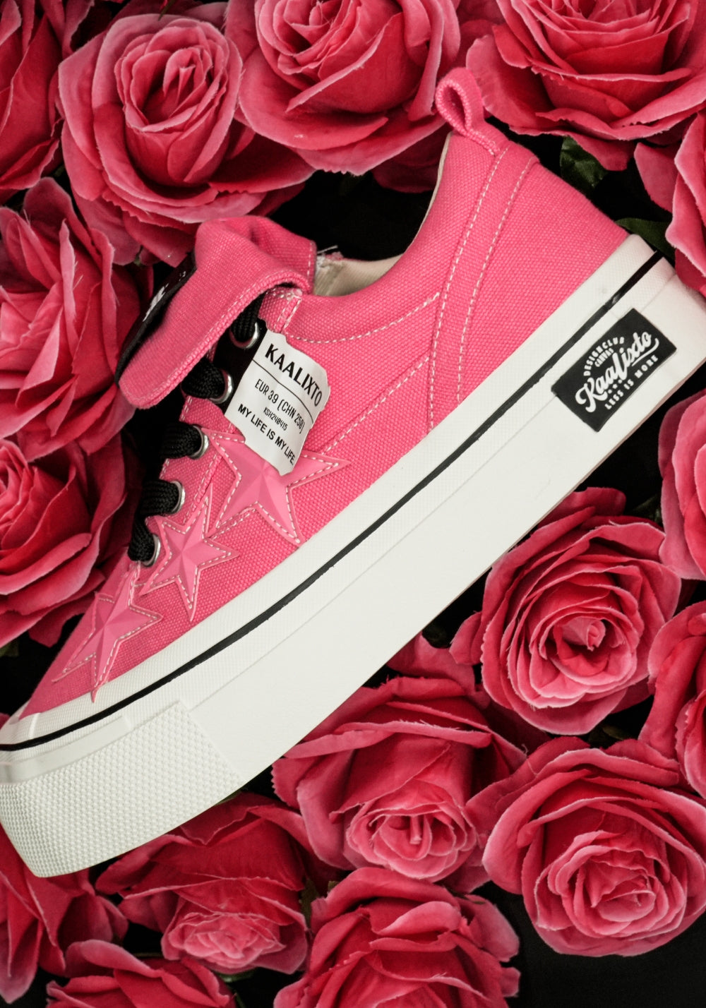 KAALIXTO丨Cheese Raspberry Pink Canvas Star Shoes - PSYLOS 1, KAALIXTO丨Cheese Raspberry Pink Canvas Star Shoes, Canvas Sneakers, KAALIXTO•JAPAN, PSYLOS 1