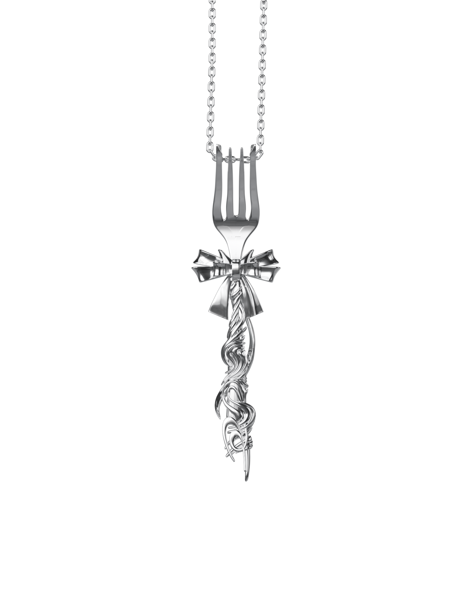 TORNADOSONG丨Fork Necklace-Bow - PSYLOS 1, TORNADOSONG丨Fork Necklace-Bow, Accessories, TORNADOSONG, PSYLOS 1