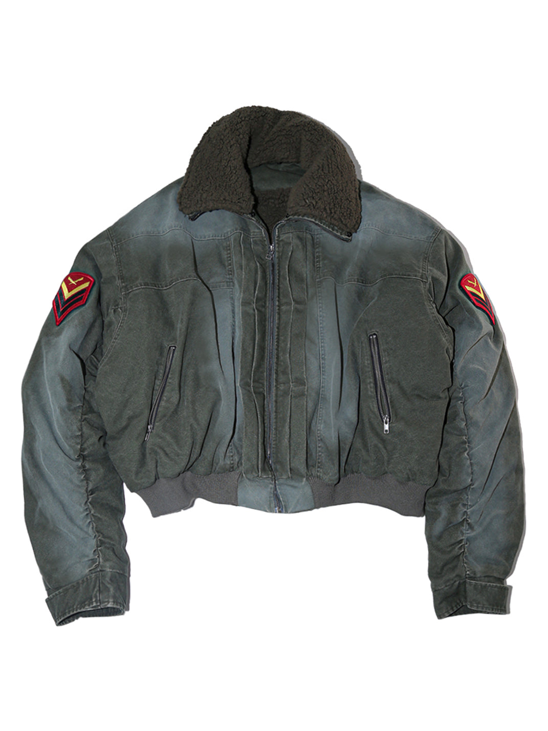 TREclub | Washed Green Aviator Jacket - PSYLOS 1, TREclub | Washed Green Aviator Jacket, Jackets, TREclub•JAPAN, PSYLOS 1