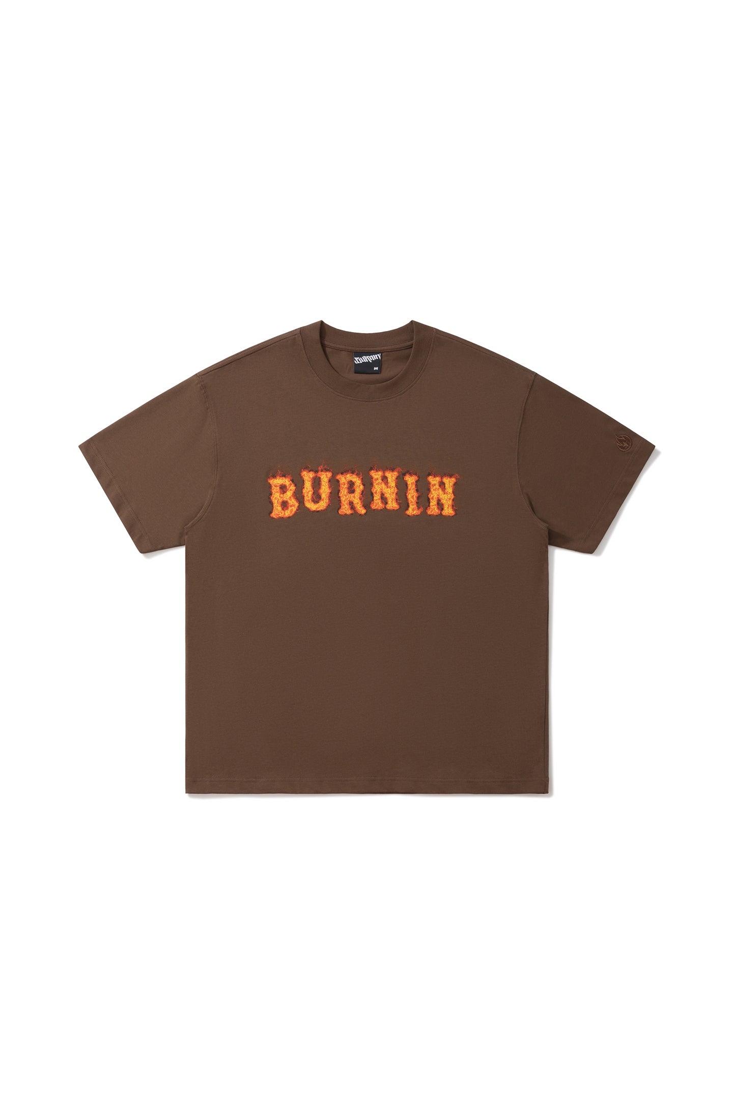 BURNIN*Spark Flame Lava Letter Print Short Sleeve T-shirt - PSYLOS 1, BURNIN*Spark Flame Lava Letter Print Short Sleeve T-shirt, T-Shirt, Burnin, PSYLOS 1