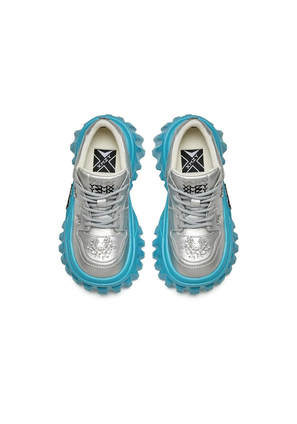 XMZY | Slytherin Platform Summer Loafers-Blue&Silver - PSYLOS 1, XMZY | Slytherin Platform Summer Loafers-Blue&Silver, Chunky Sneakers, XMZY•JAPAN, PSYLOS 1