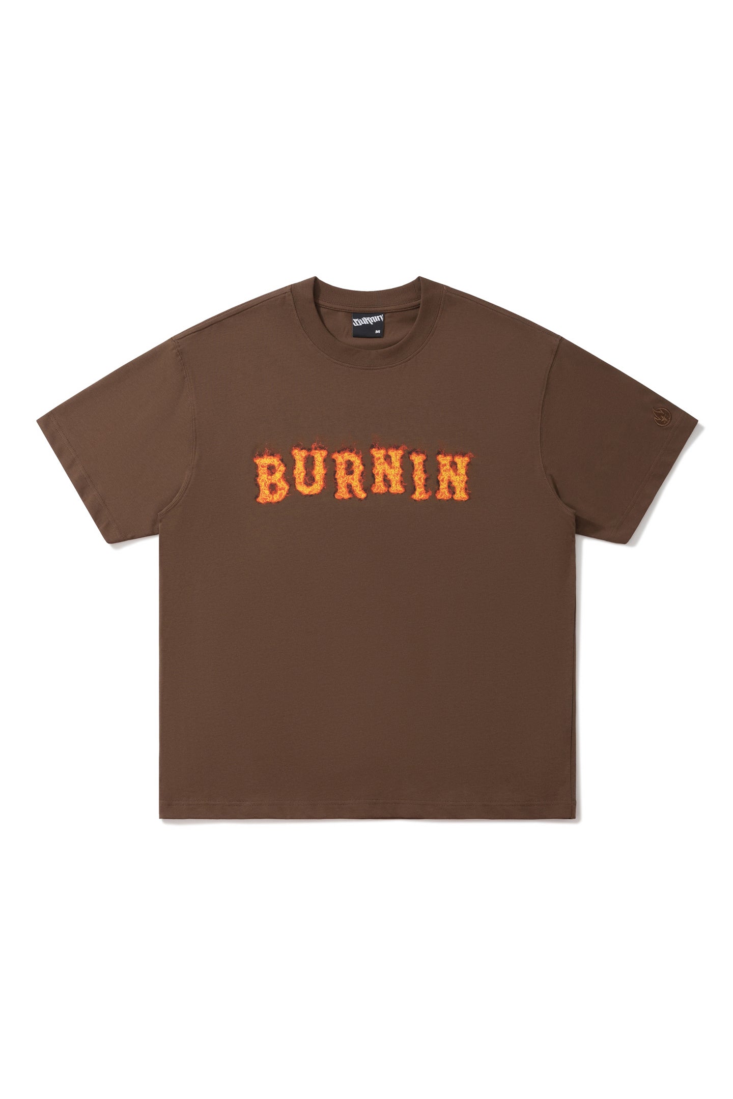 BURNIN*Spark Flame Lava Letter Print Short Sleeve T-shirt - PSYLOS 1, BURNIN*Spark Flame Lava Letter Print Short Sleeve T-shirt, T-Shirt, Burnin, PSYLOS 1