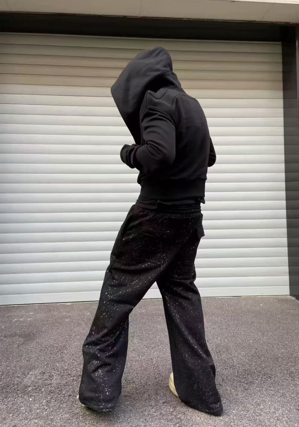 Disark│Silver Glitter Pentagram Sweatpants - PSYLOS 1, Disark│Silver Glitter Pentagram Sweatpants, Pants, Disark, PSYLOS 1