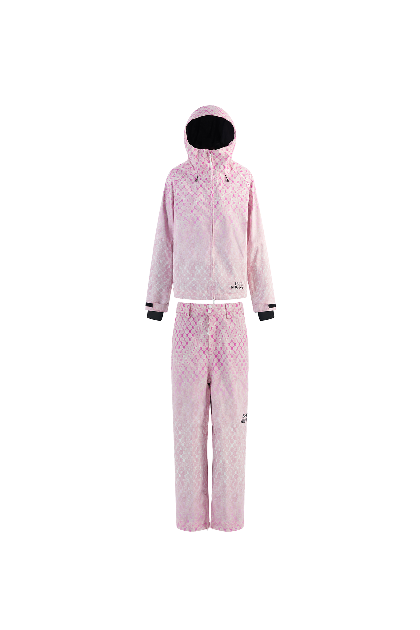 [Pink Old Flower] Ski Suit Punching Jacket