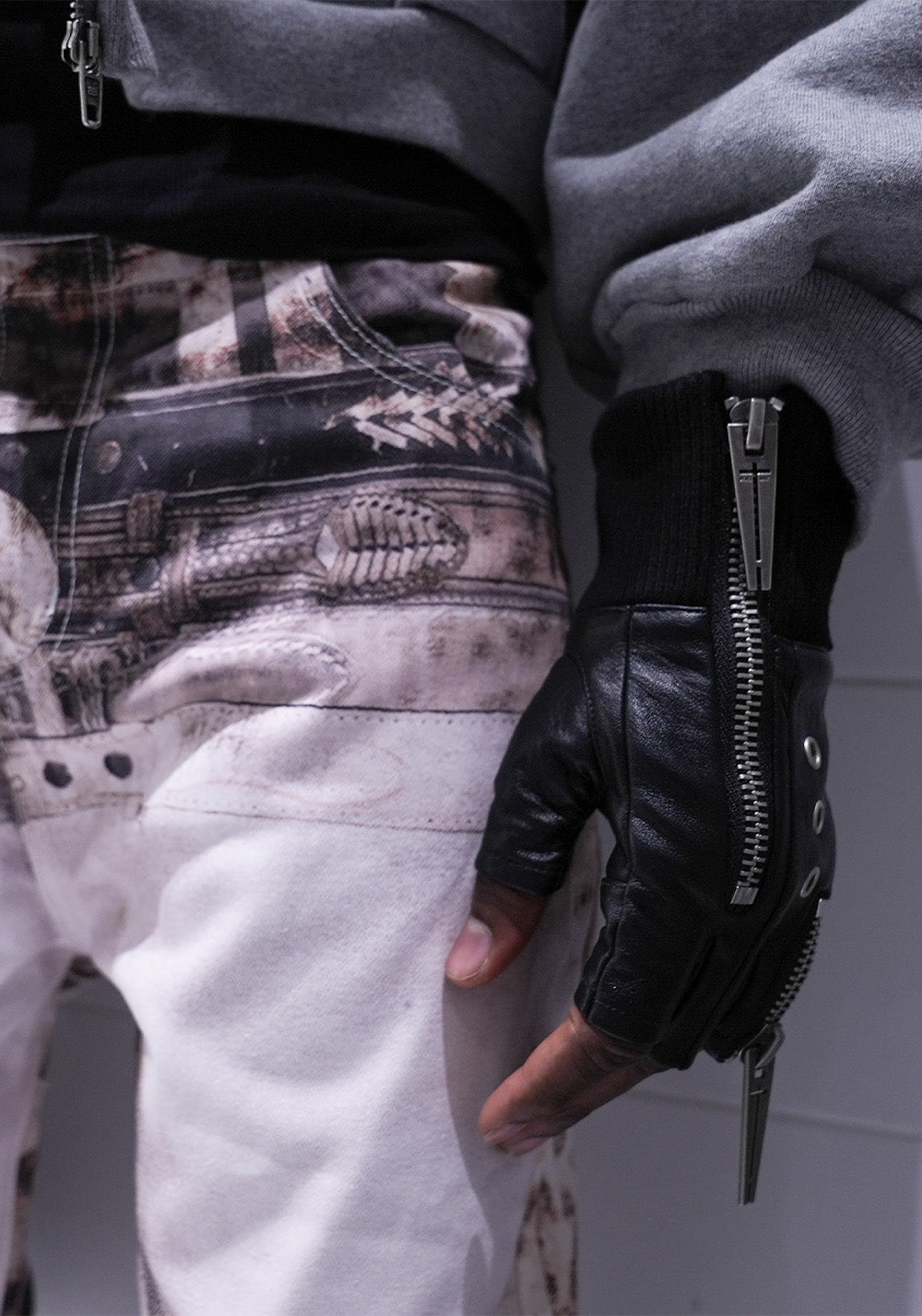 REBEL WAVE丨25SS“WOR”DOUBLE ZIP STRUCTURE LAYERED GLOVES - PSYLOS 1, REBEL WAVE丨25SS“WOR”DOUBLE ZIP STRUCTURE LAYERED GLOVES, Accessories, REBEL WAVE•JAPAN, PSYLOS 1