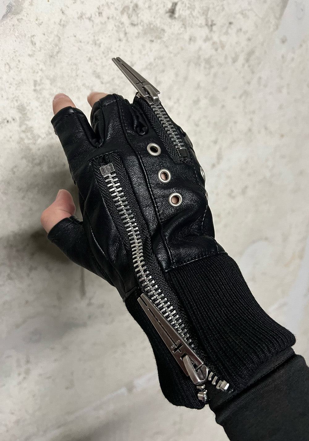 REBEL WAVE丨25SS“WOR”DOUBLE ZIP STRUCTURE LAYERED GLOVES - PSYLOS 1, REBEL WAVE丨25SS“WOR”DOUBLE ZIP STRUCTURE LAYERED GLOVES, Accessories, REBEL WAVE•JAPAN, PSYLOS 1