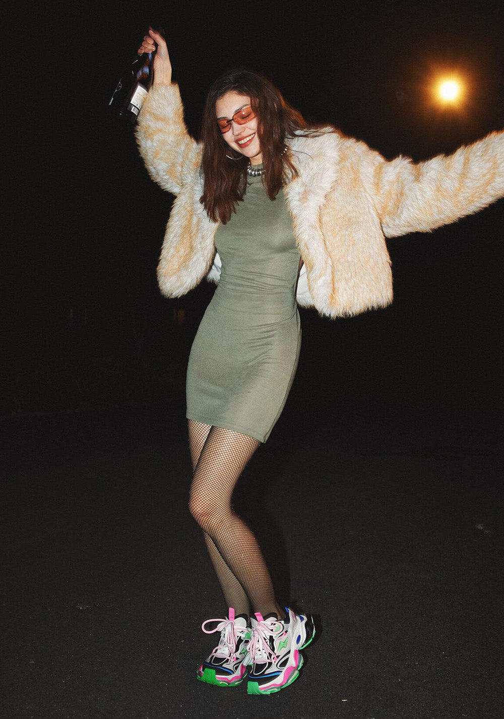 M88M丨Haoyue Streetwear Sneakers - Black-Green Contrast - PSYLOS 1, M88M丨Haoyue Streetwear Sneakers - Black-Green Contrast, Chunky Sneakers, M88M, PSYLOS 1