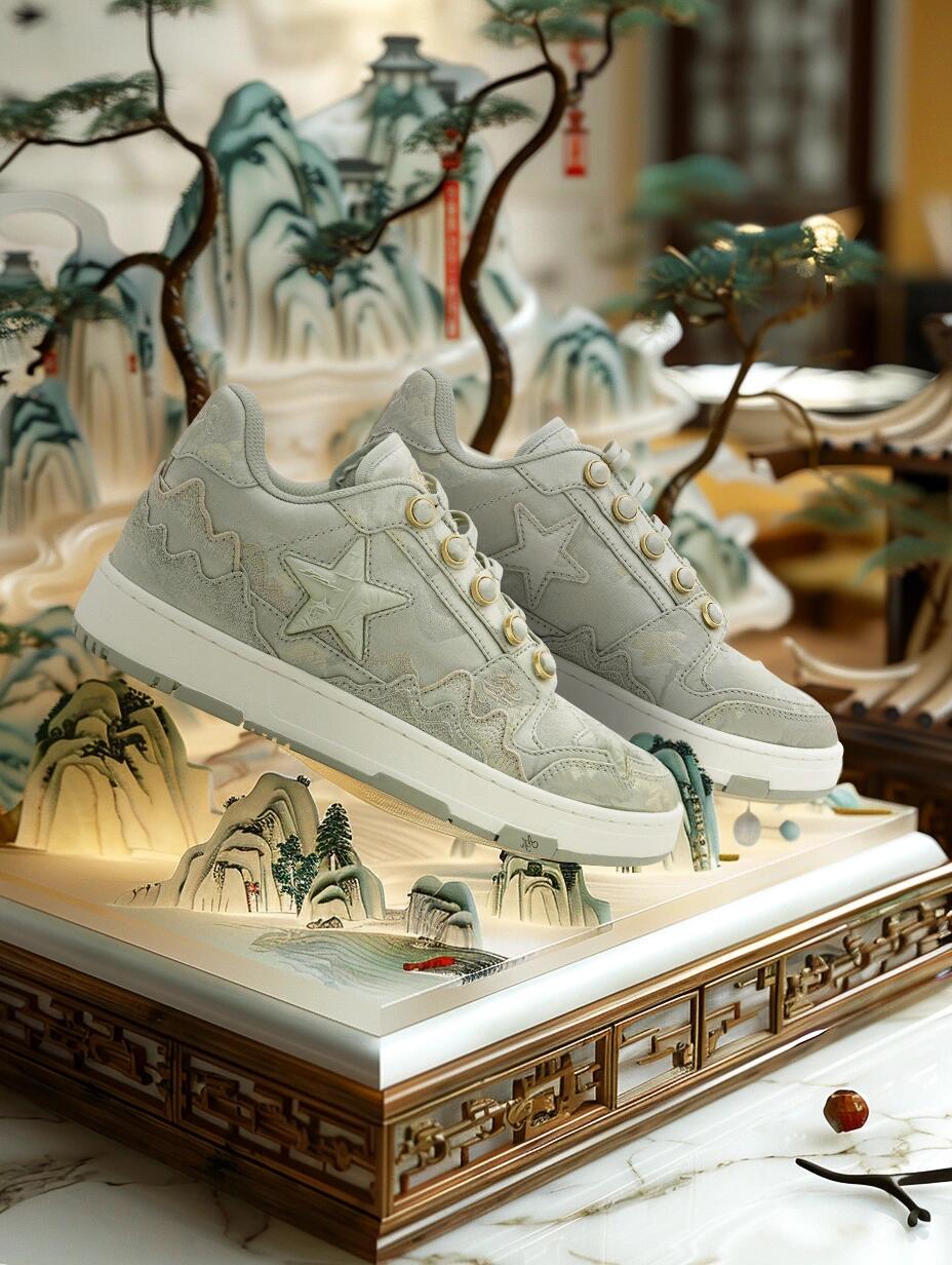 KAALIXTO丨Star Sneakers-Thousand Miles of Rivers and Mountains Limited Edition - PSYLOS 1, KAALIXTO丨Star Sneakers-Thousand Miles of Rivers and Mountains Limited Edition, Skate Shoes, KAALIXTO•JAPAN, PSYLOS 1