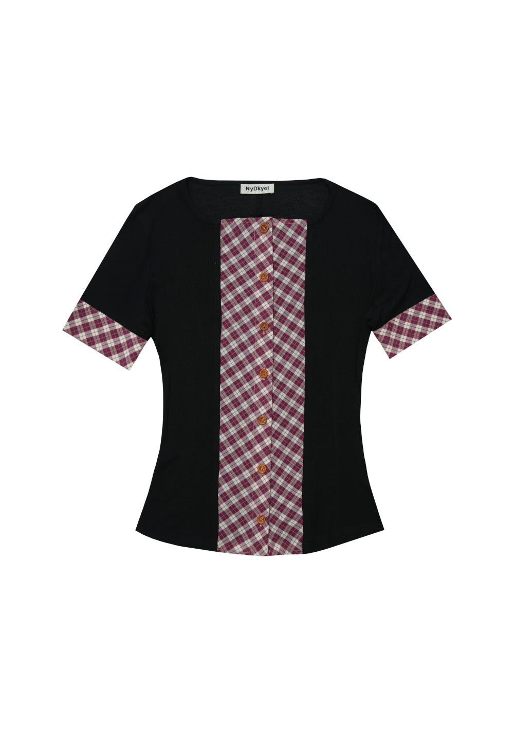 NyDkyel丨Tencel Wool Blend Red-White Grid Knit Trim Fitted Cardigan - PSYLOS 1, NyDkyel丨Tencel Wool Blend Red-White Grid Knit Trim Fitted Cardigan, Shirt, NyDkyel, PSYLOS 1