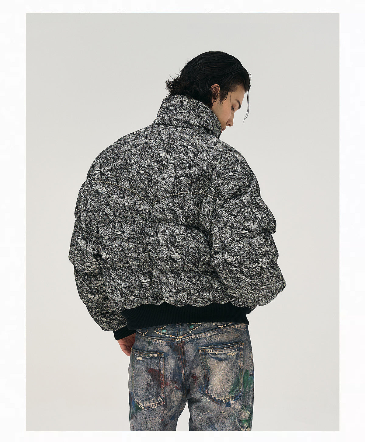 GLACIERBOY丨Textured Down Jacket With Rhinestones - PSYLOS 1, GLACIERBOY丨Textured Down Jacket With Rhinestones, Jackets, GLACIERBOY•JAPAN, PSYLOS 1