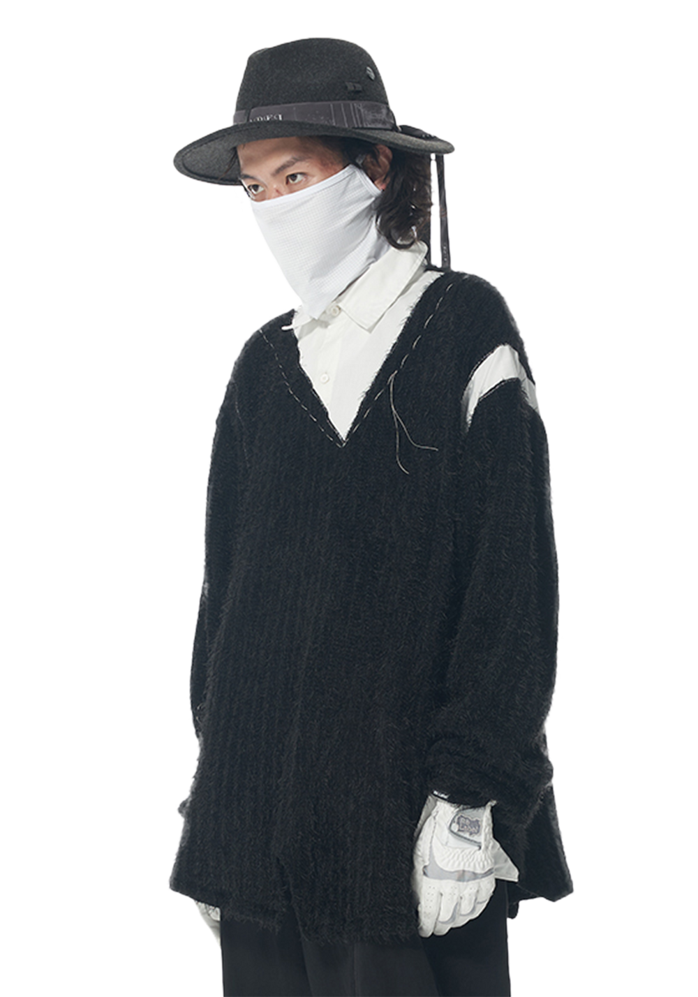 Wool Stitching Shirt Two-Piece Sweater - PSYLOS1