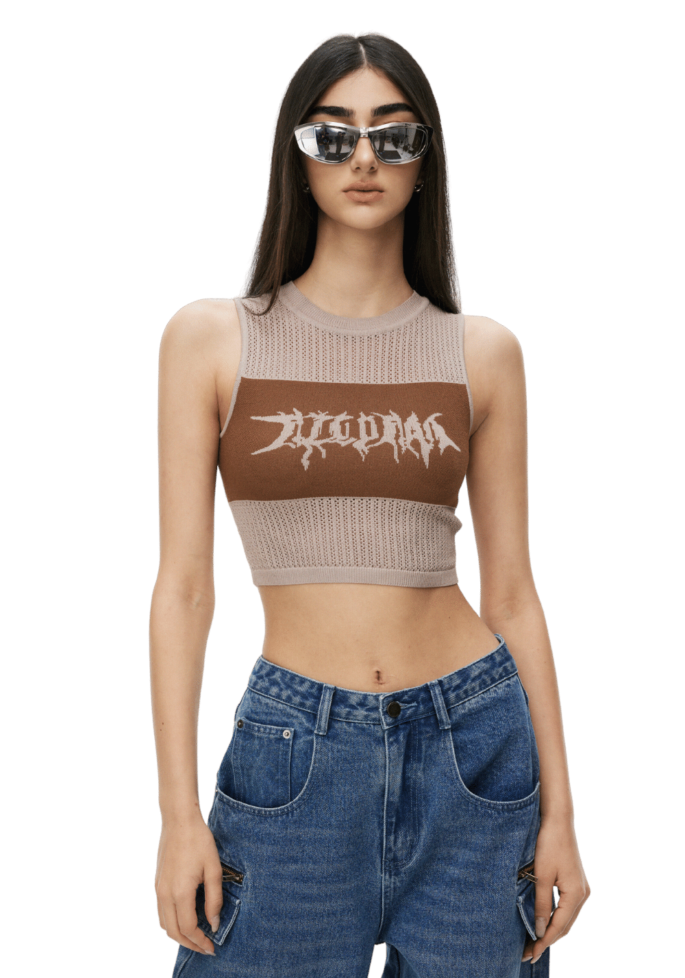 Hollow Knit Camisole - PSYLOS 1, Hollow Knit Camisole, T-Shirt, Azepam, PSYLOS 1