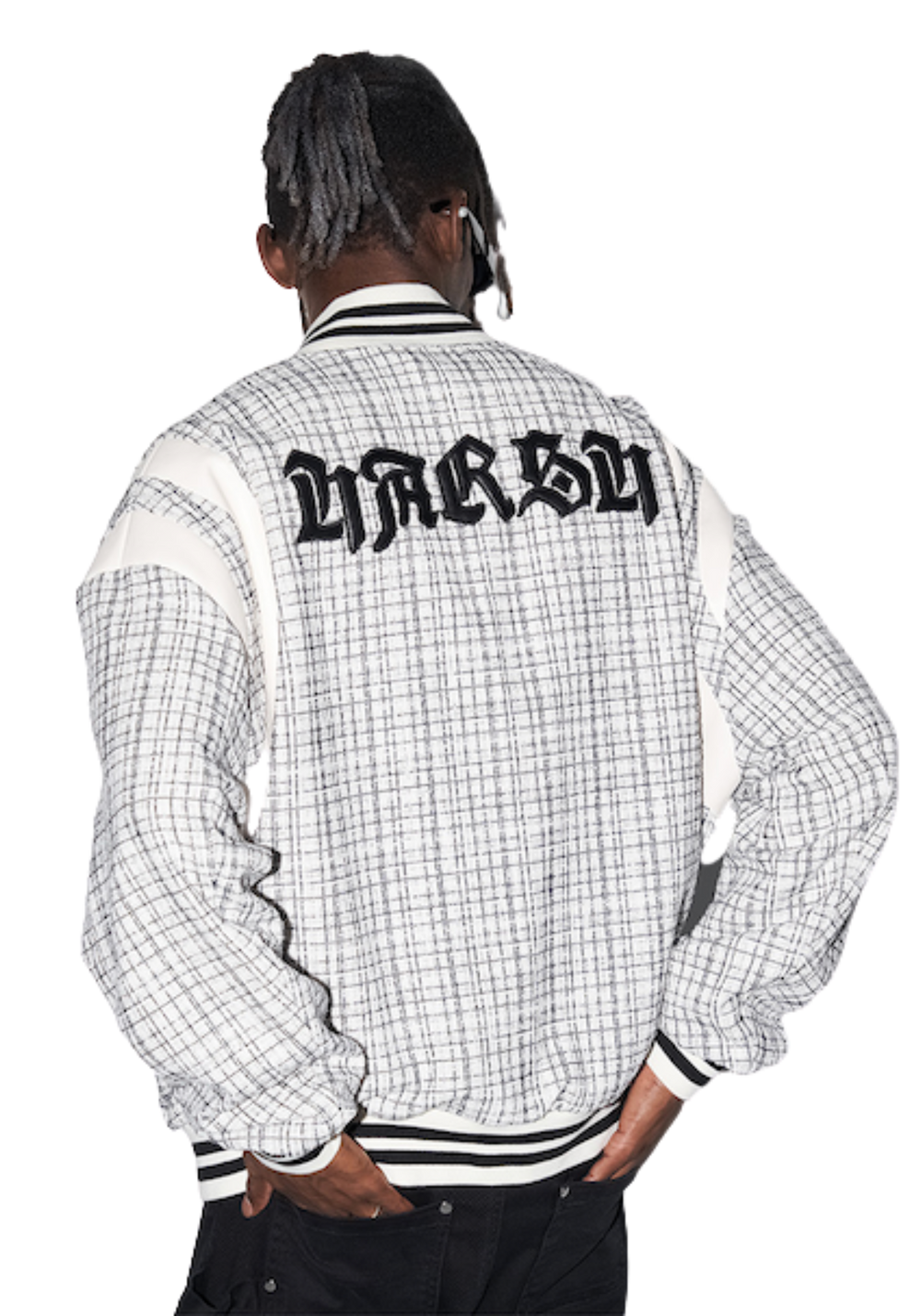 Leather Embroidered Baseball Jacket - PSYLOS 1