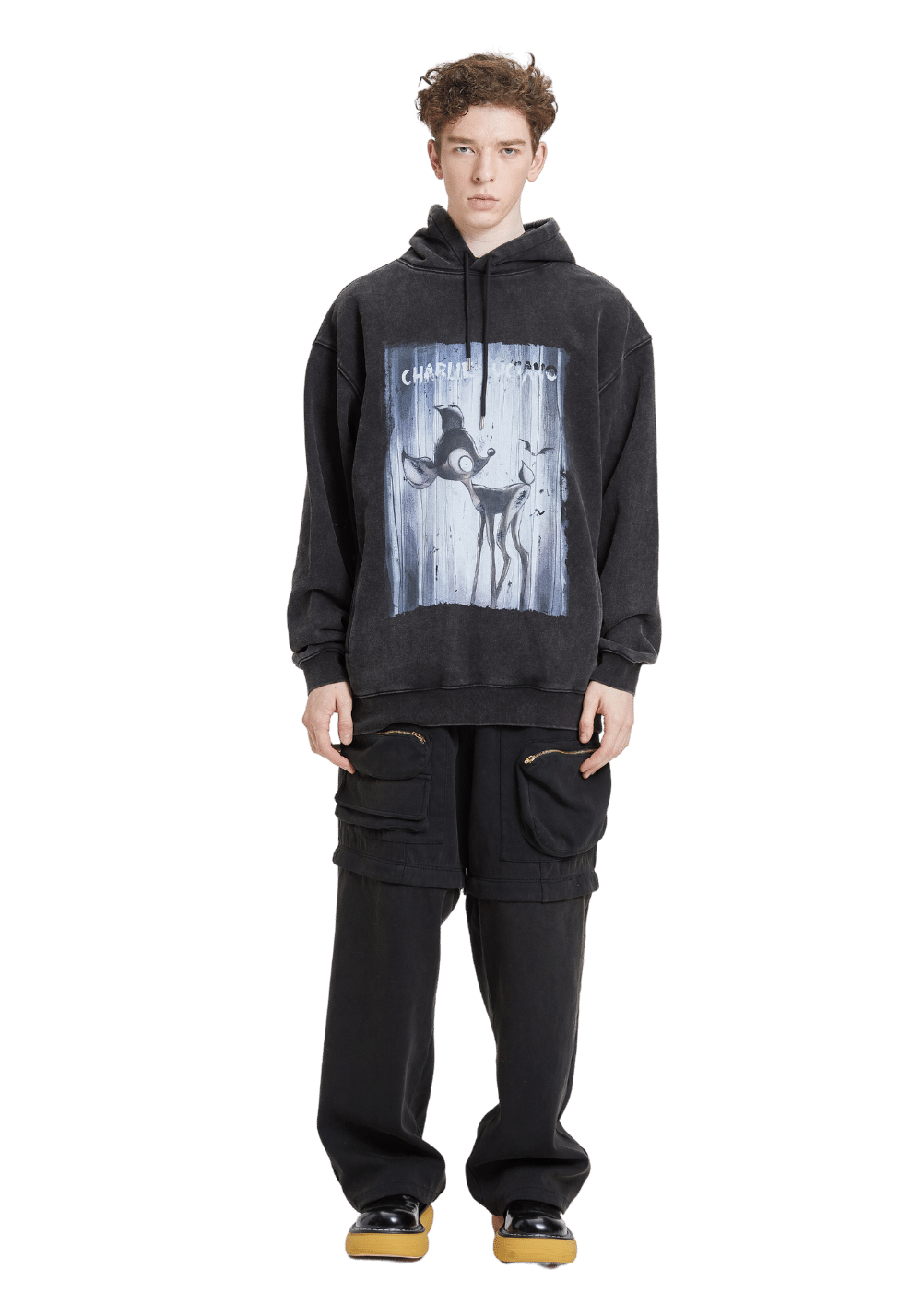 'Bambi' Print Vintage Hoodie - PSYLOS 1, 'Bambi' Print Vintage Hoodie, Hoodie, Charlie Luciano, PSYLOS 1