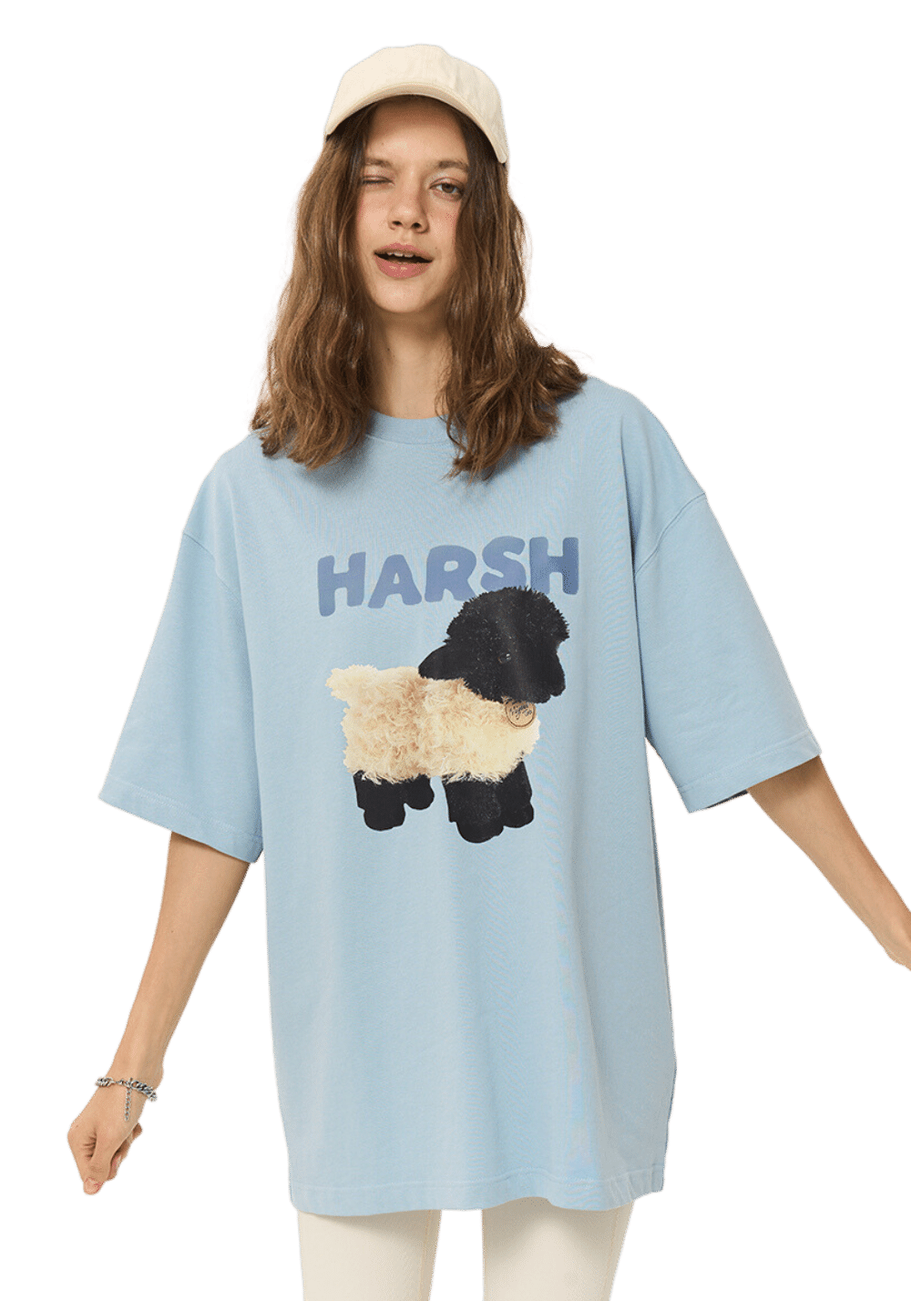 Cartoon Little Black Sheep T-shirt - PSYLOS 1, Cartoon Little Black Sheep T-shirt, T-Shirt, HARSH AND CRUEL, PSYLOS 1