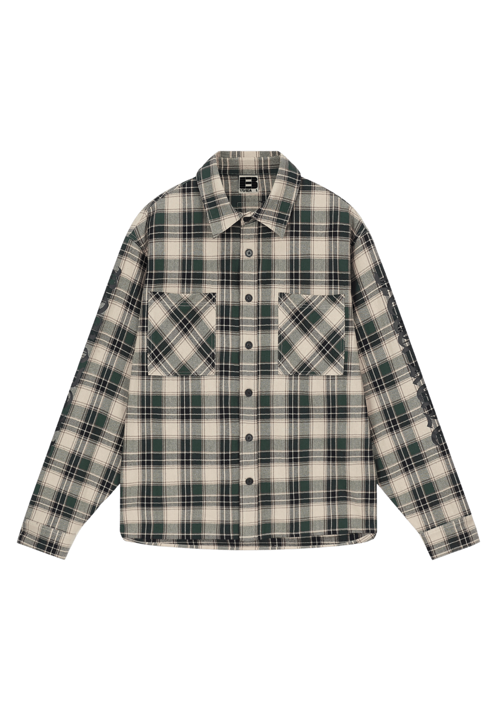 Contrast Print Plaid Shirt - PSYLOS 1, Contrast Print Plaid Shirt, Shirt, Boneless, PSYLOS 1