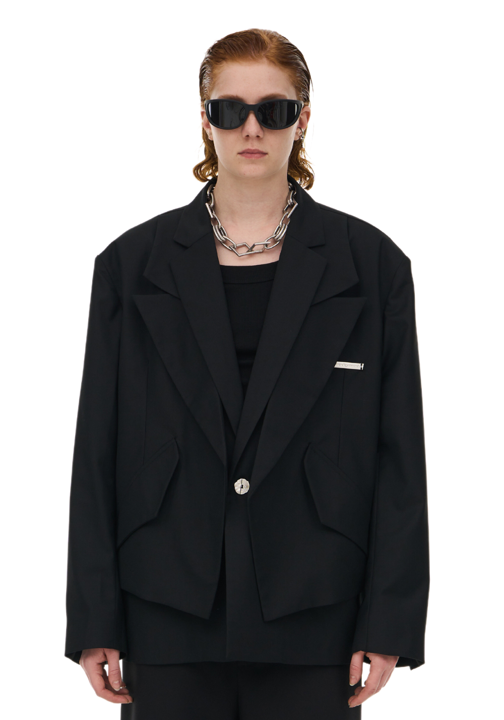Double Collar Structured Blazer - PSYLOS 1, Double Collar Structured Blazer, Blazer, MODITEC, PSYLOS 1