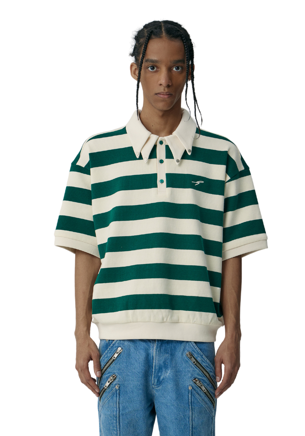 Striped Polo Shirt - PSYLOS 1